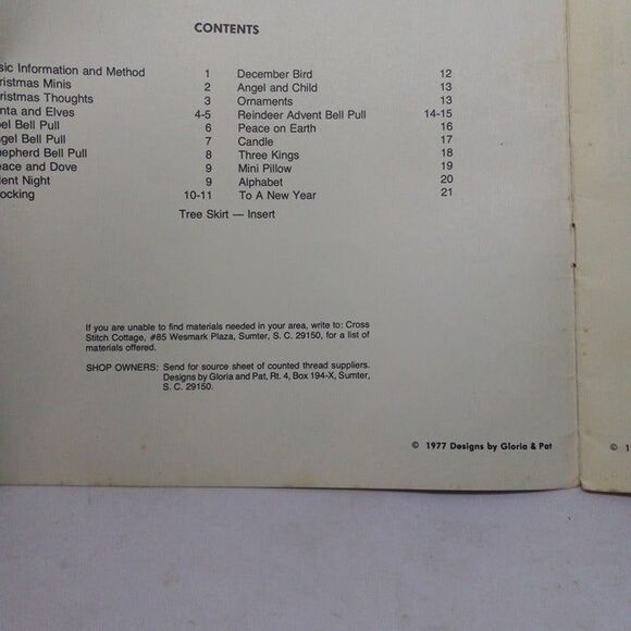 Christmas Cross Stitch Pattern Book Lot-Vintage-1970s-Ornaments-Stocking - Picture 5 of 10